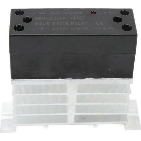 BERM AC/AC-Halbleiterrelais, Gehäuse aus ABS-Aluminiumlegierung, Eingang 70–280 V, Ausgang 24–480 V, Relaismodul für Motoren