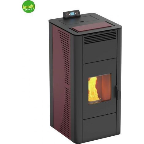 Termostufa a pellet Thera Magma 24 KW A+ Bordeaux (1/4)