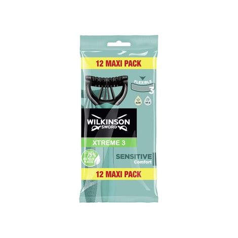 Wilkinson Xtreme3 Pure Sensitive - 12 maquinillas para piel sensible