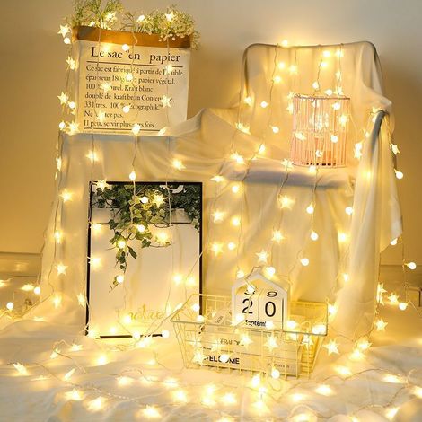 MINKUROW 100 Uds. Cadena De Luces Led Halloween/Navidad/Jardín/Decoración Ritual (Blanco Cálido) (1/5)