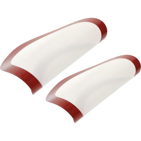 MAGICLULU Lot de 2 Tapis de Cuisson en Silicone Rouge, Tapis Antiadhésif Rond pour Pâtisserie, Facile à Utiliser, Cuisson Préparation de Pizzas'-'- (1/5)