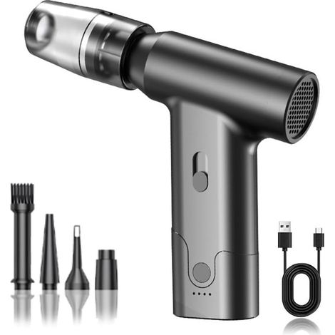 à Air Comprimé 11000 Tr/Min Souffleur D'Air Portable et Mini Aspirateur Sans pour Voiture, Maison, Clavier, Ordinateur (1/5)