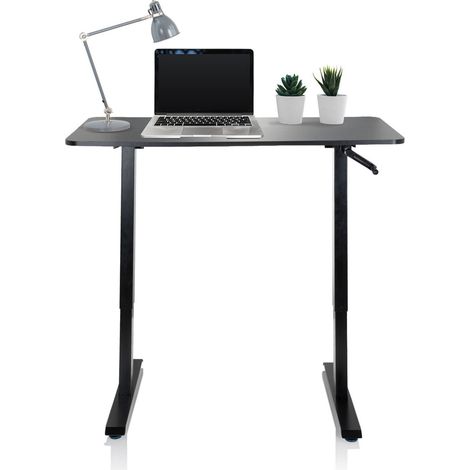 Schreibtisch STAND CR 120 x 60 manuell höhenverstellbar schwarz hjh OFFICE