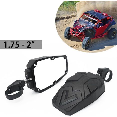 UTV All-Terrain Vehicle 1.75-2 inch Side Mirror, Universal Mountain Bike Rearview Mirror (1/4)