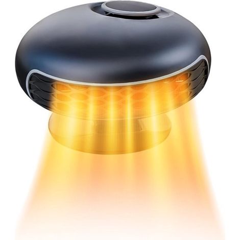 Calefactor para coche，Calefactor portátil para coche，Calefactor y ventilador para coche de 12 V，Calefactor y ventilador para coche，Negro (1/3)