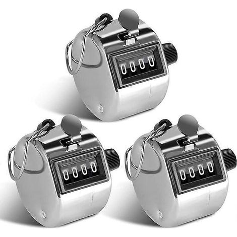 Compteur manuel 3 pièces à 4 chiffres pour comptage de personnes, golf, école de formation (1/5)