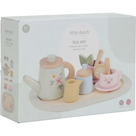 [NEUWERTIG] B-Ware Little Dutch Tee Set Teeservice Holz Serviertablett Teekanne Tassen Kinder Spiel (1/2)