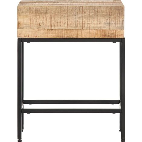 Maison Exclusive - Beistelltisch 40x30x50 cm Raues Mango-Massivho (1/5)