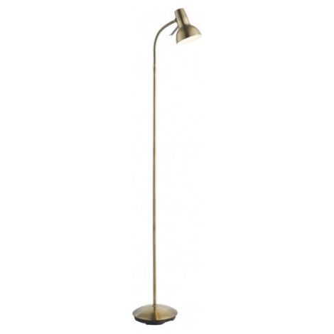 Endon Amalfi - Lampadaire LED 1 Lumière Laiton Antique, Peinture Blanc Brillant, GU10 (1/3)