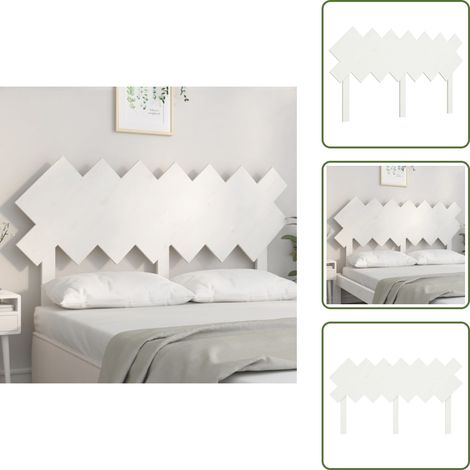 Tête de lit Blanc 141x3x80,5 cm Bois massif de pin - Tête De Lit - Literie - Meuble De Chambre - Bois Massif - Tête De Lit Blanche