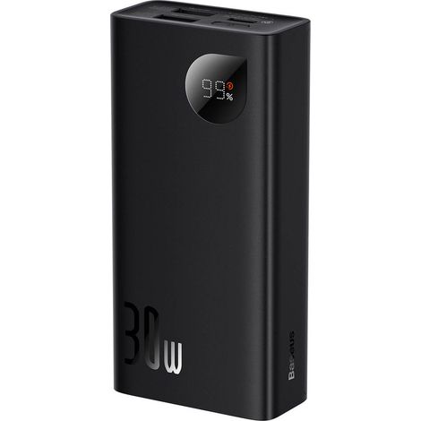 Baseus Adaman Powerbank 20000mAh 30W Schwarz + USB Type C Kabel (PPAD030001) (1/5)
