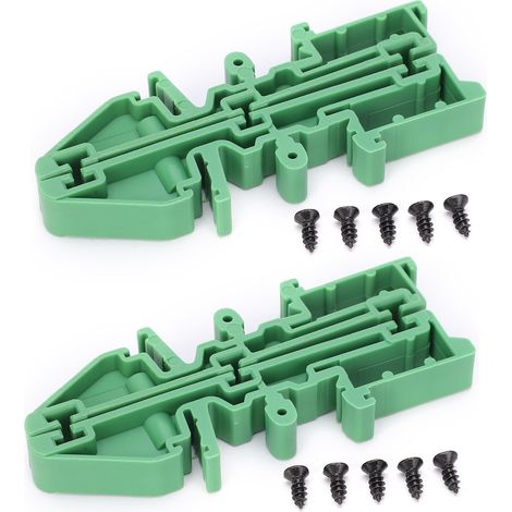 Lot de 2 supports pour carte de circuit imprimé, adaptateur de montage sur rail DIN C45, accessoires de visserie KPRH‑180 (1/5)