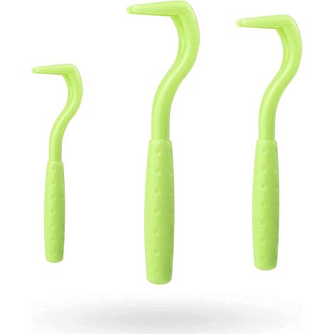 Lot de 3 pinces à tiques, retrait sûr et doux, vert – DELKEVIC (1/5)