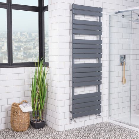 WarmeHaus Sand Grey Flat Panel Heated Towel Rail 1800x600mm