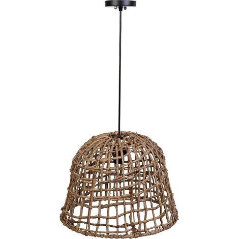 Lámpara de techo de hoja de banana  natural marrón, d42x30h cm (1/5)