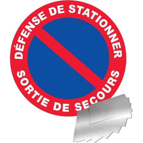 Panneau défense de stationner - Sortie de secours - Alu Ø300mm - 4011417