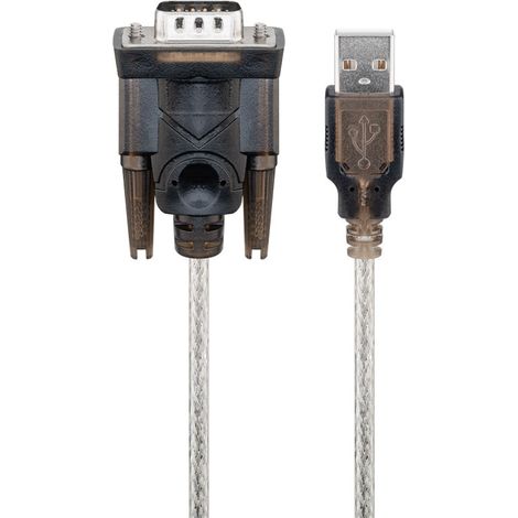 Goobay 95435 cable de serie Transparente 1,5 m USB tipo A RS-232