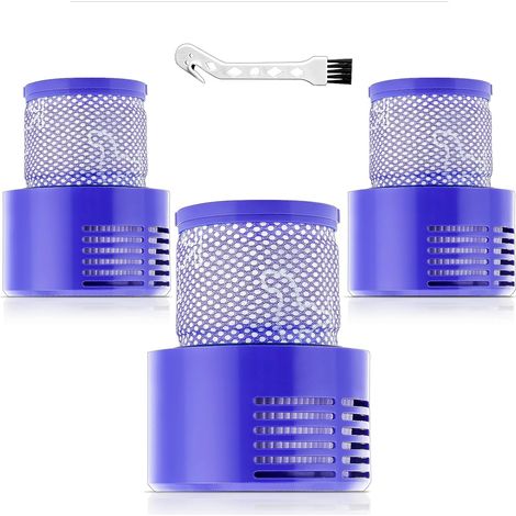 (3 pièces) Filtres de remplacement HEPA pour Dyson V10, série V10 Cyclone, V10 Absolute, V10 Animal, V10 Total Clean, V10 Motorhead, SV12, remplacer la réf. 969082-01, 3 filtres lavables (1/5)
