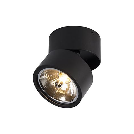 QAZQA Foco moderno negro redondo ajustable - Go Nine