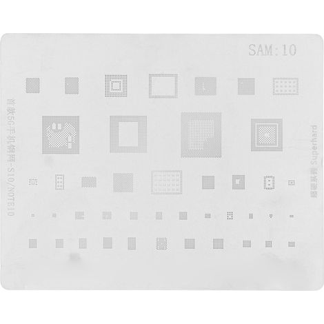 Reballing Stencil CPU Rework en Acier Inoxydable Gabarit de Soudure pour Réparation de Téléphone Portable (1/5)
