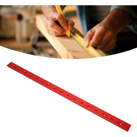 Bloc coulissant en T perforé de 450 mm pour le travail du bois, rainure de glissement de type 30/45, bloc coulissant universel en alliage d'aluminium, scie à table coulissante inversée, rouge à monter (1/5)