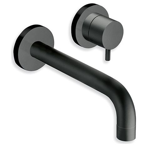 Mitigeur Lavabo Mural 2 Trous Bec 250 Mm Black Matt TRIVERDE - CRISTINA ONDYNA TV25513