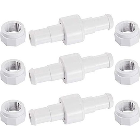 poweka D20 Lot De 3 Raccords Rotatifs Pour Tuyau D'arrosage Avec 6 Embouts D15 Compatibles Avec Zodiac Polaris 180 280 380 Robot Nettoyeur Piscine (1/5)
