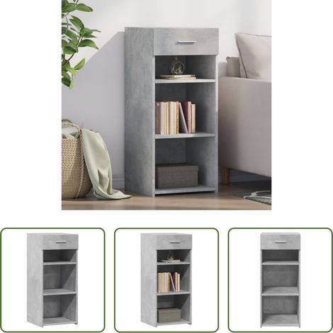 Holzwerkstoff - Sideboard Betongrau 40x42,5x93 cm Holzwerkstoff (1/5)