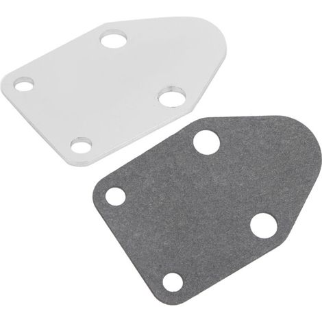 Kraftstoffpumpenplatte für Pkw, verchromte Kraftstoffpumpenplatten-Abstandshalter mit Dichtung, passend für SB 283305327350383400. (1/4)