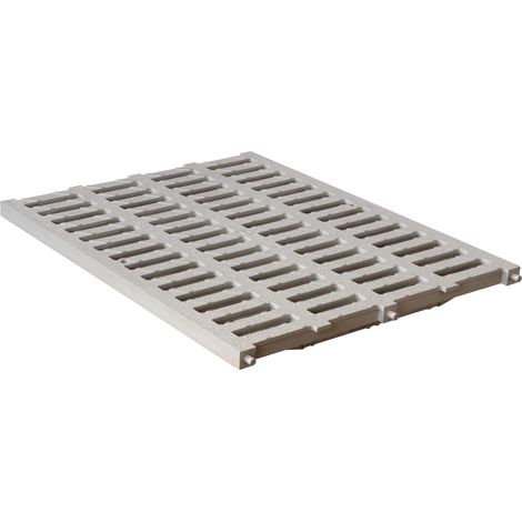 Grille légère 9,00 KN - PVC anti-choc - gris - 400 x 500 mm - First Plast