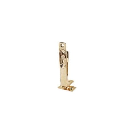 Itar – Verrou à entailler à onglet – Décor laiton – Dimensions 12 x 80 mm – Profondeur d'entaillage 10 mm – Gâche plate incluse