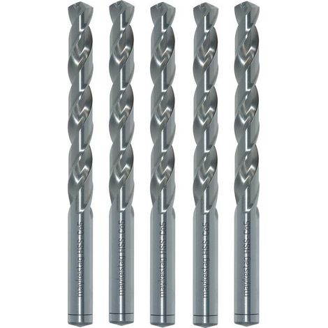 10 Forets Hélicoïdaux HSS Cobalt DIN 338 R-AS - Inox, Aciers D. 2.3 x Lt. 53 x Lu. 27 x Q. 2.3 mm x Z2 - Diamwood (1/4)