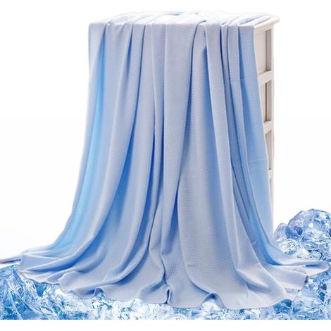 Couverture rafraîchissante d'été Couette de climatisation Couette de refroidissement respirante légère et fine en fibre de bambou respectueuse de la peau pour la maison (1/5)