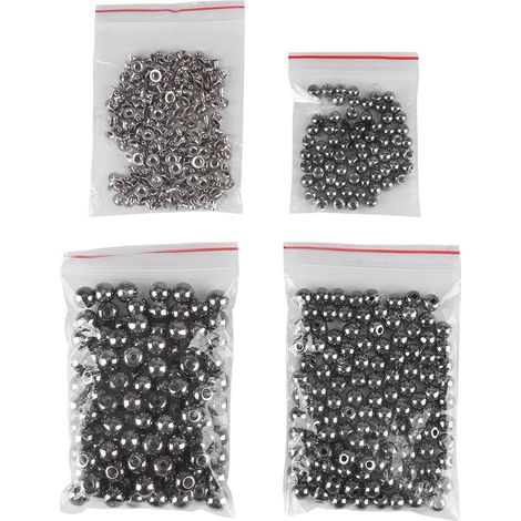 250 pièces Boutons Rivets Noirs 6mm 8mm 10mm pour Sacs Jeans Décoration Cuir (1/5)