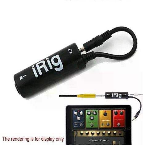 1 Stück IRIG Gitarren-Interface-Konverter mit 35-mm-Audiokabel, geringem Hintergrundrauschen, hoher Klangtreue, mattierter und kratzfester Oberfläche (1/4)