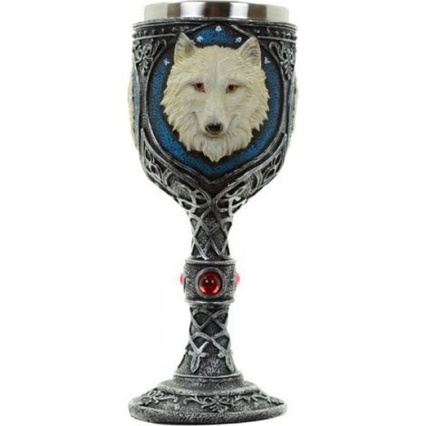 Calice ou Gobelet Loup blanc 19 cm (1/2)