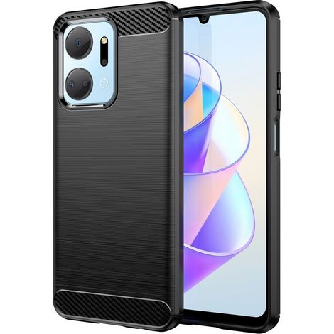 Funda para Honor X7a 5G, Karbon, negra (1/5)