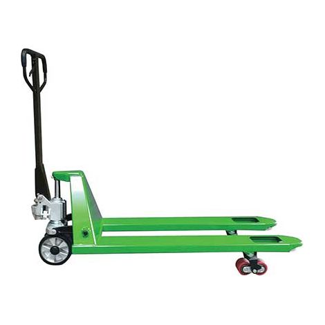 Handhubwagen, grün – Gabeln 1150 x 540 mm, ideal für Europaletten – Tragfähigkeit 2500 kg – Alle Branchen - AC25CBVVERT