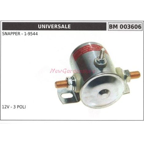 Relè solenoide marca universale SNAPPER 1-9544 12V- 3 POLI 003606