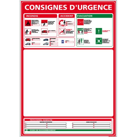 Panneau PLAN D’ÉVACUATION – Adhésif – 300 x 420 mm