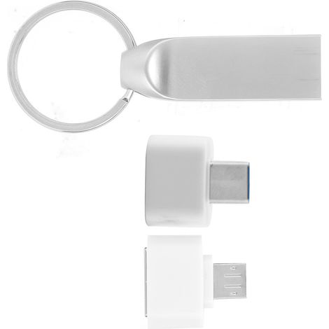 Clé USB 2.0 à boucle de suspension U Disk HS220 avec adaptateur OTG, 2 Go (1/5)