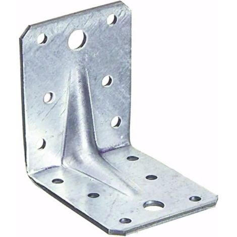 Piastra angolare nervata per elementi in legno 90x105x105 mm