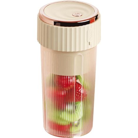 Mixeur à fruits 450 ml – Mini-mixeur rechargeable par USB – Presse-agrumes individuel (6 lames)