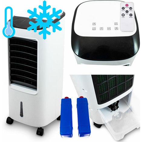 Mobiler Standventilator R180 Ventilator Lüftkühler Lüfter Schwenkbar mit Wasser und Eispacks für zusätzliche Kühlung Luftbefeuchtung