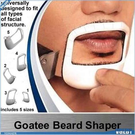 Ashata Modèle de coiffure pour le visage Guide de Barbe Shaper, 2 Modèles de Coiffure de Coiffure de Visage 5 beaute visage (1/5)
