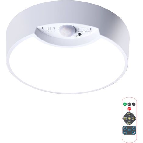 Plafonnier LED - Détecteur De Mouvement PIR - Pour Placard Garage Véranda - 2 W 260 Lm 120 LED SMD2835 - IP54 - 19x19x4 5 Cm - 1 Pièce (1/5)