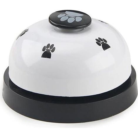 Clochette pour chien blanche et noire - Intelligence - Jouet pour chien - Clochette pour chiens - Dressage canin - Jouets pour chiens - Jouets pour chiots