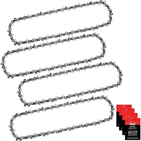 4 x 30cm 3/8" LP 1.1mm 45 Drive Links Chainsaw Chain for OCS1830, AKE 30Li, 120i, Fortexx 18/30, Greenworks and well (1/5)