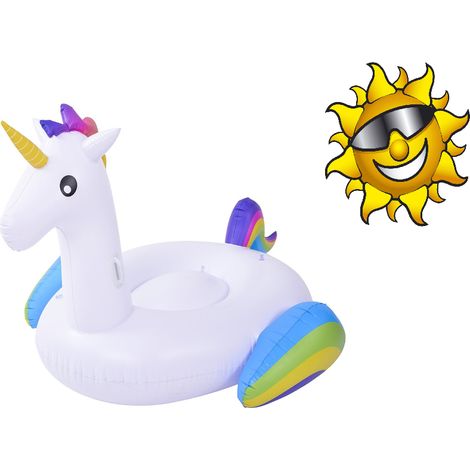 Unicorno gonfiabile gigante materassino 132X110X78 cm piscina mare bambini