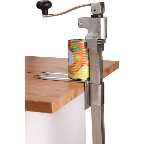 Ouvre-boîte de bureau petit et robuste avec base à visser, en fer et acier, outil d'ouverture de boîtes de conserve pour cuisine/cantine (1/5)